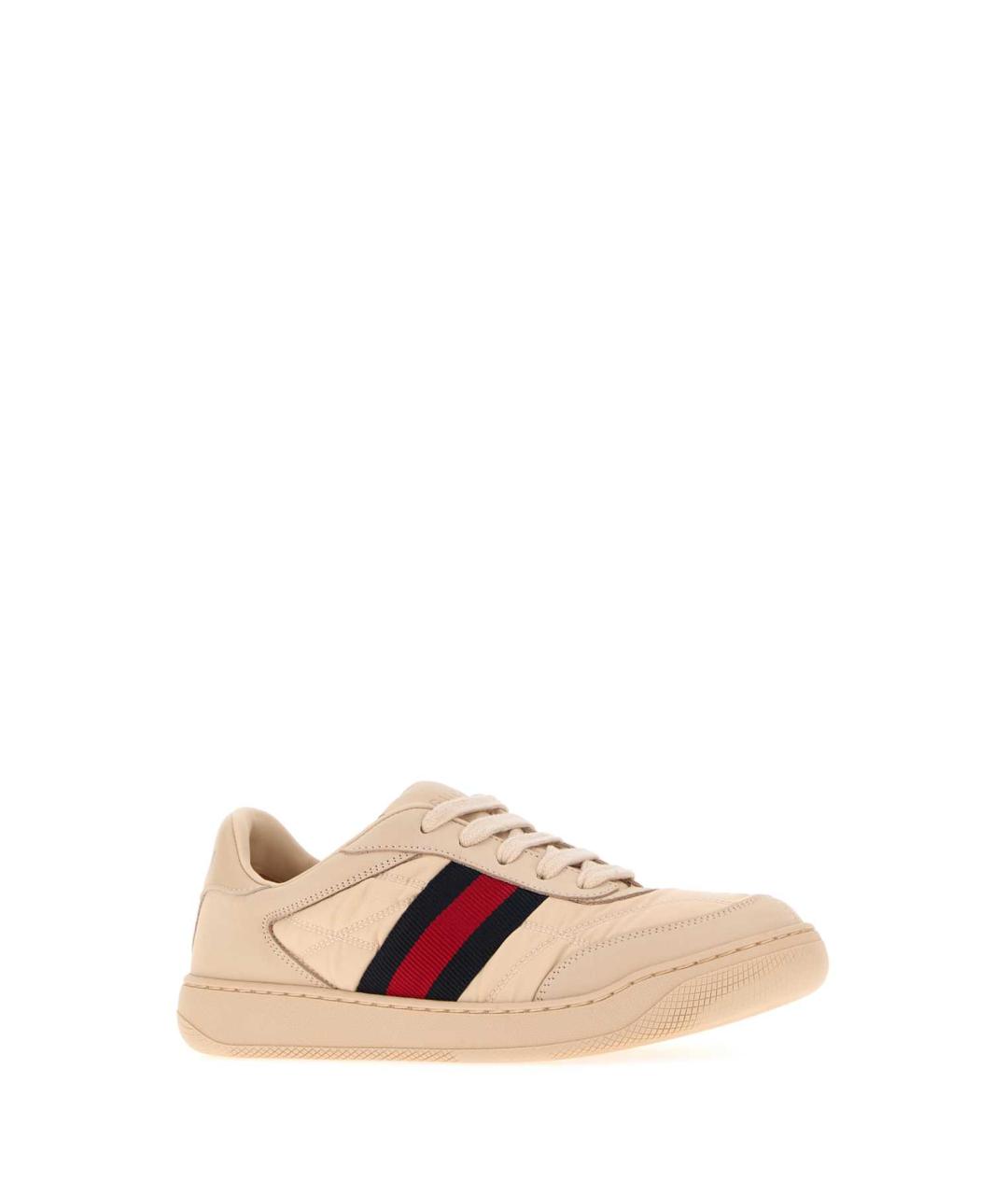 GUCCI Розовые кожаные кеды, фото 2