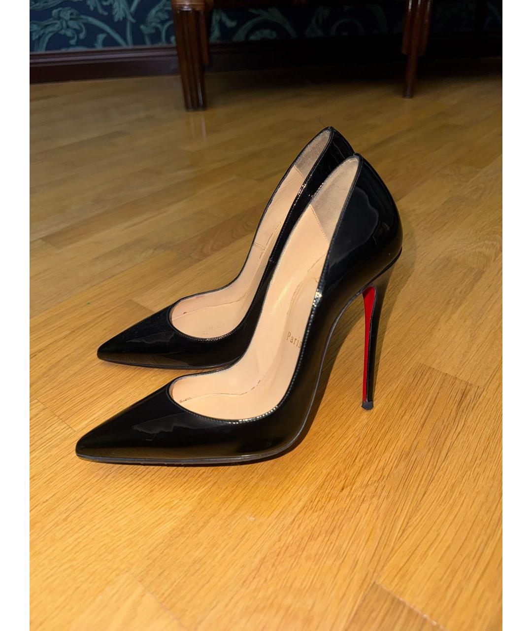 CHRISTIAN LOUBOUTIN Черные туфли из лакированной кожи, фото 4