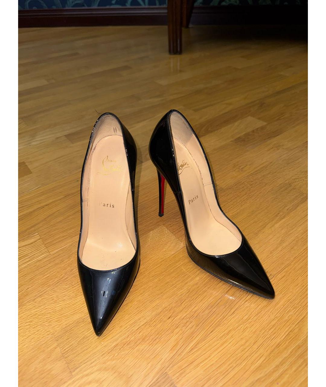 CHRISTIAN LOUBOUTIN Черные туфли из лакированной кожи, фото 2