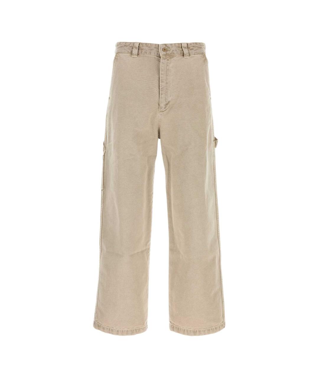 A.P.C. Бежевые хлопковые повседневные брюки, фото 1