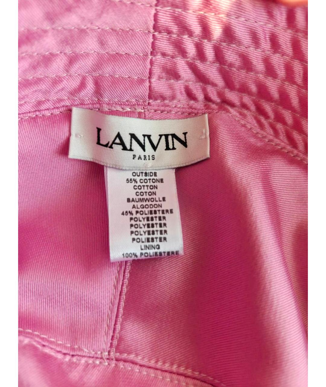 LANVIN Розовая хлопковая панама, фото 6