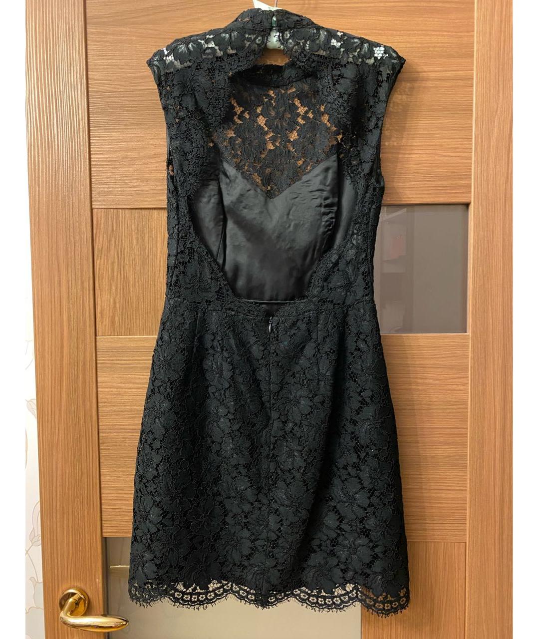 SANDRO Черное кружевное коктейльное платье, фото 2
