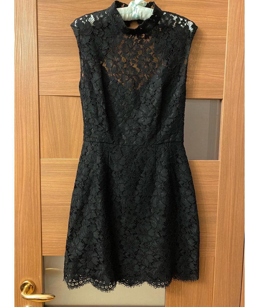SANDRO Черное кружевное коктейльное платье, фото 7