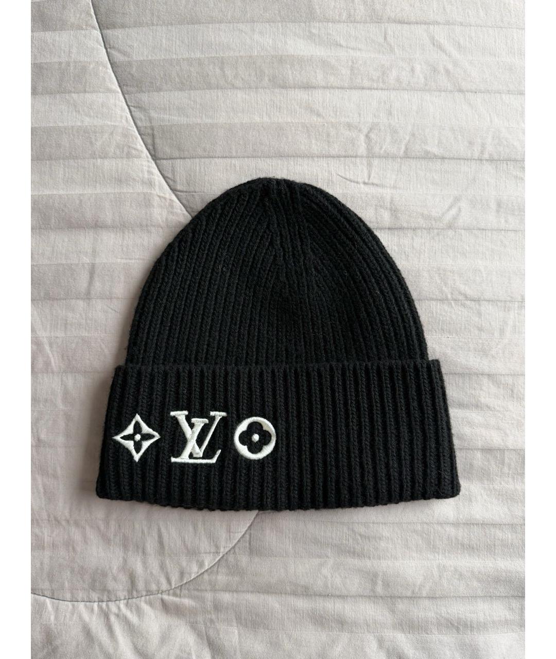 LOUIS VUITTON Черная шерстяная шапка, фото 7