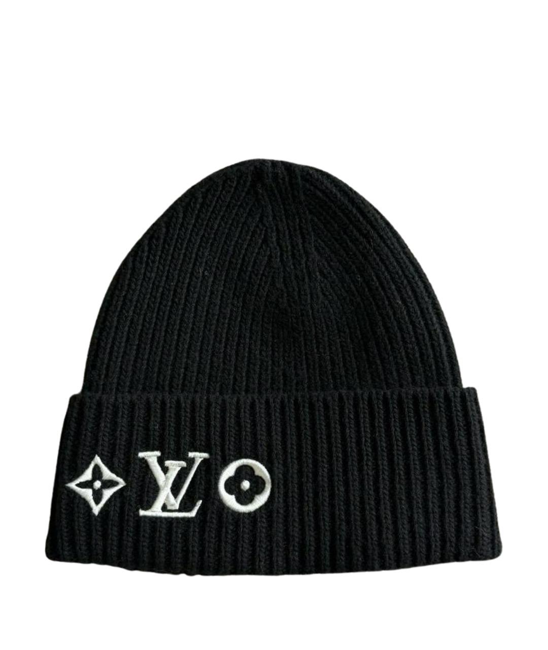 LOUIS VUITTON Черная шерстяная шапка, фото 1