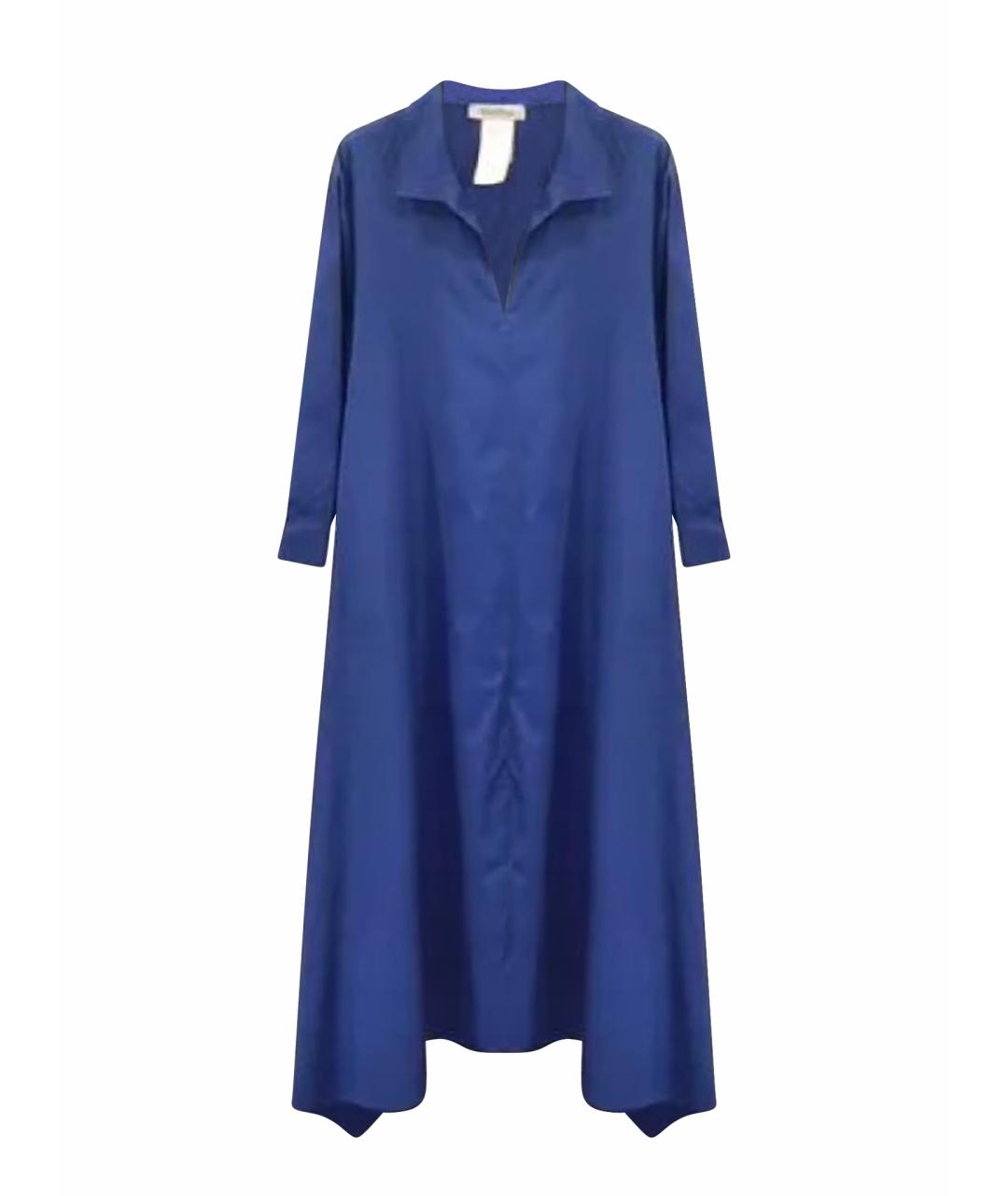 MAX MARA Синее хлопковое повседневное платье, фото 1