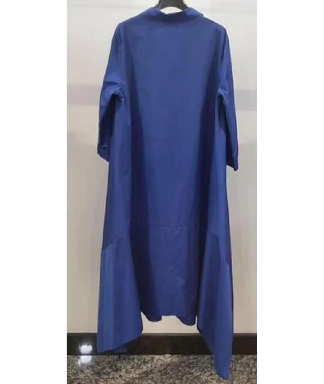 MAX MARA Синее хлопковое повседневное платье, фото 2