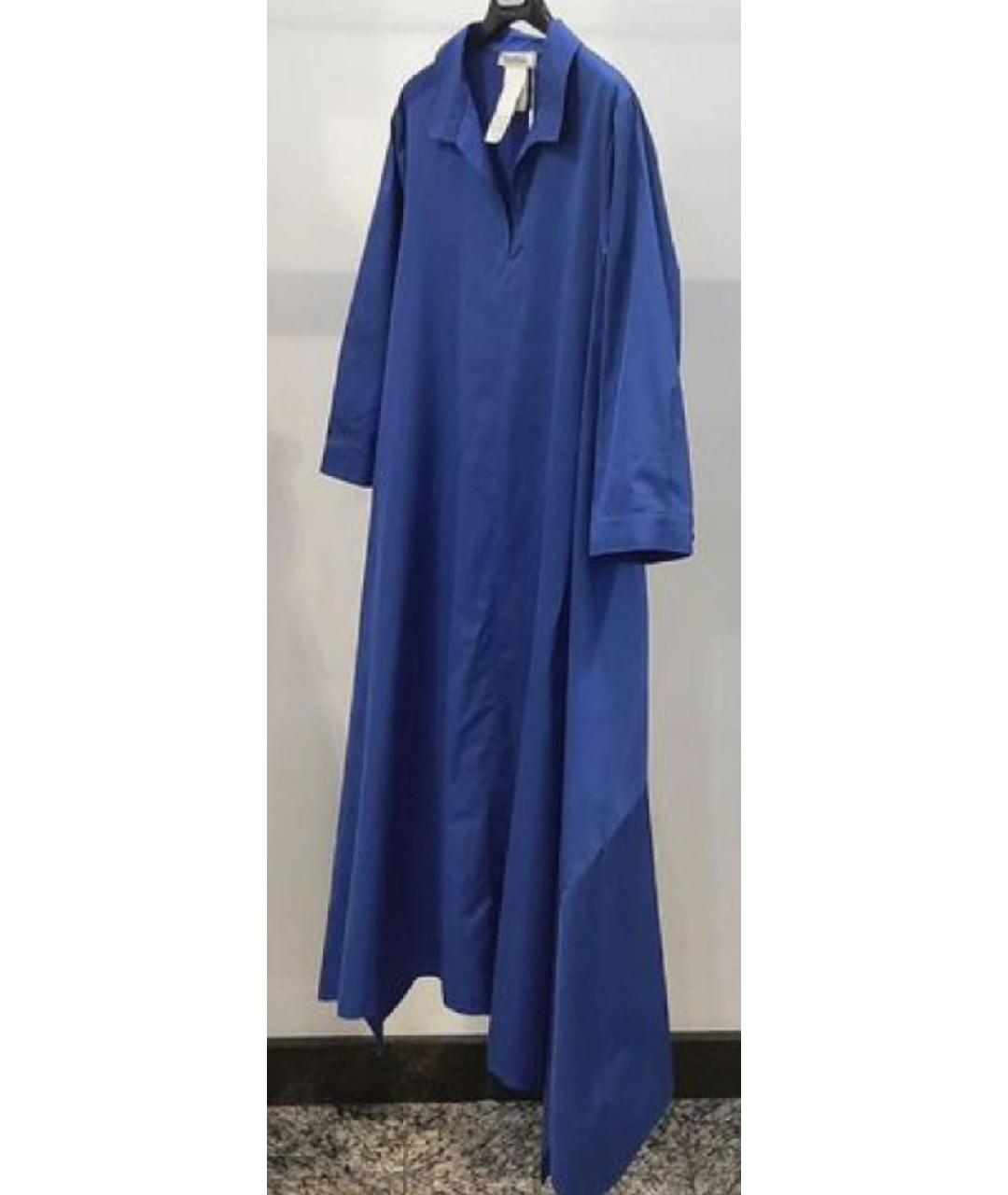 MAX MARA Синее хлопковое повседневное платье, фото 3