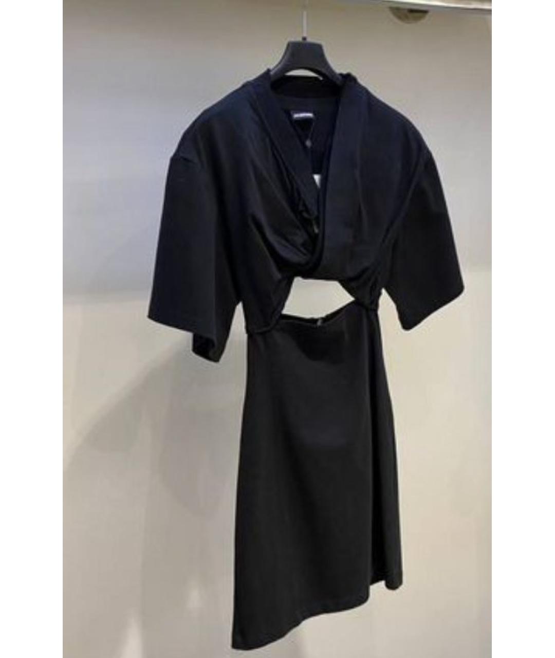 JACQUEMUS Черное хлопковое повседневное платье, фото 3