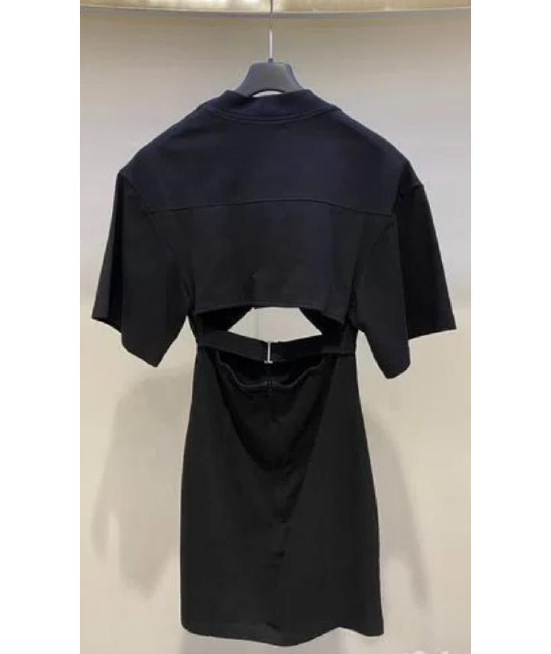 JACQUEMUS Черное хлопковое повседневное платье, фото 2
