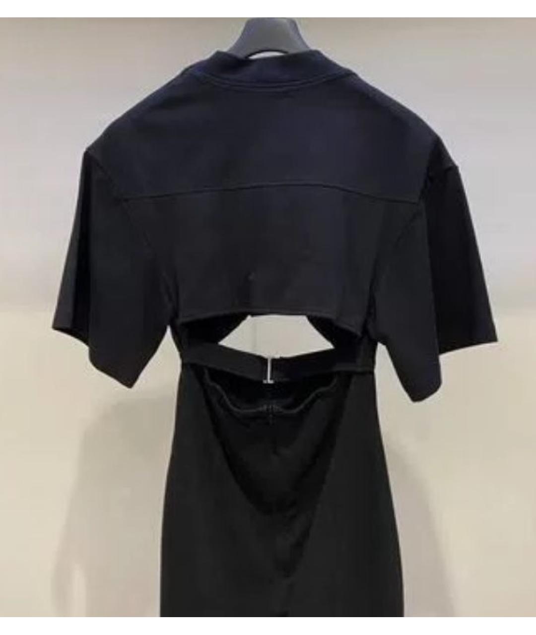 JACQUEMUS Черное хлопковое повседневное платье, фото 4