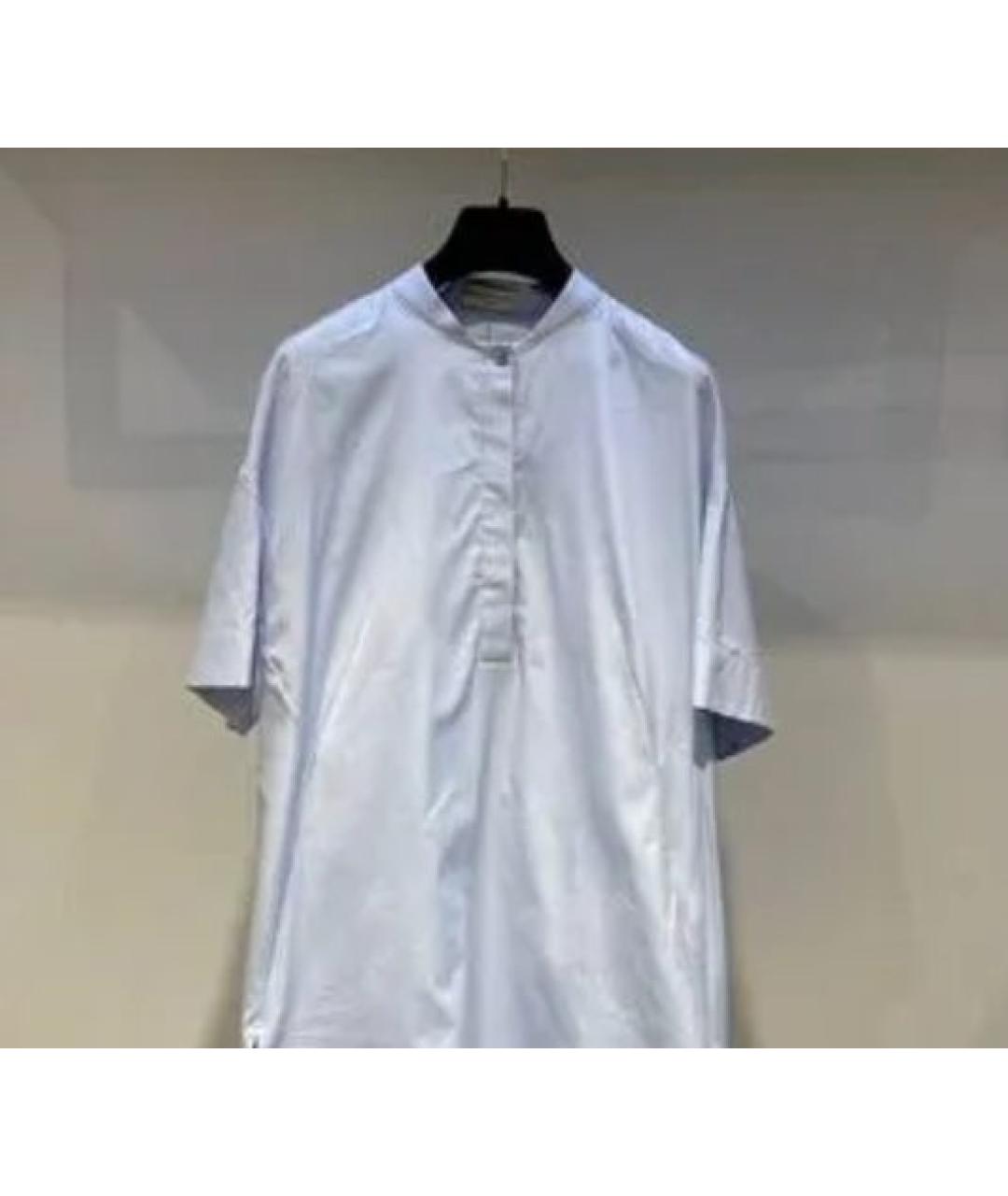 BALENCIAGA Голубая хлопковая рубашка, фото 4
