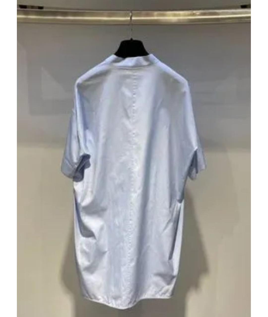 BALENCIAGA Голубая хлопковая рубашка, фото 2