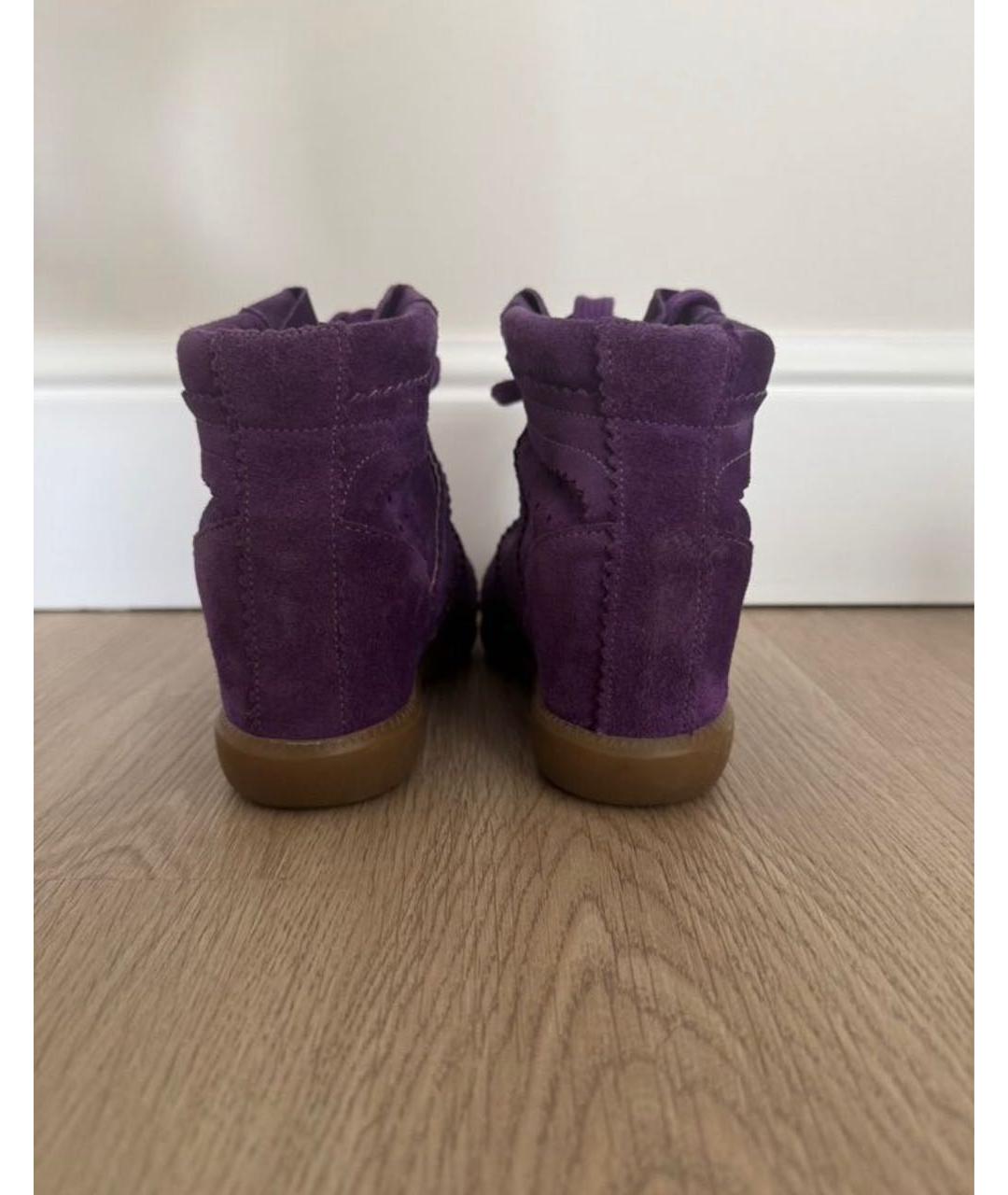 ISABEL MARANT Фиолетовые замшевые кеды, фото 4
