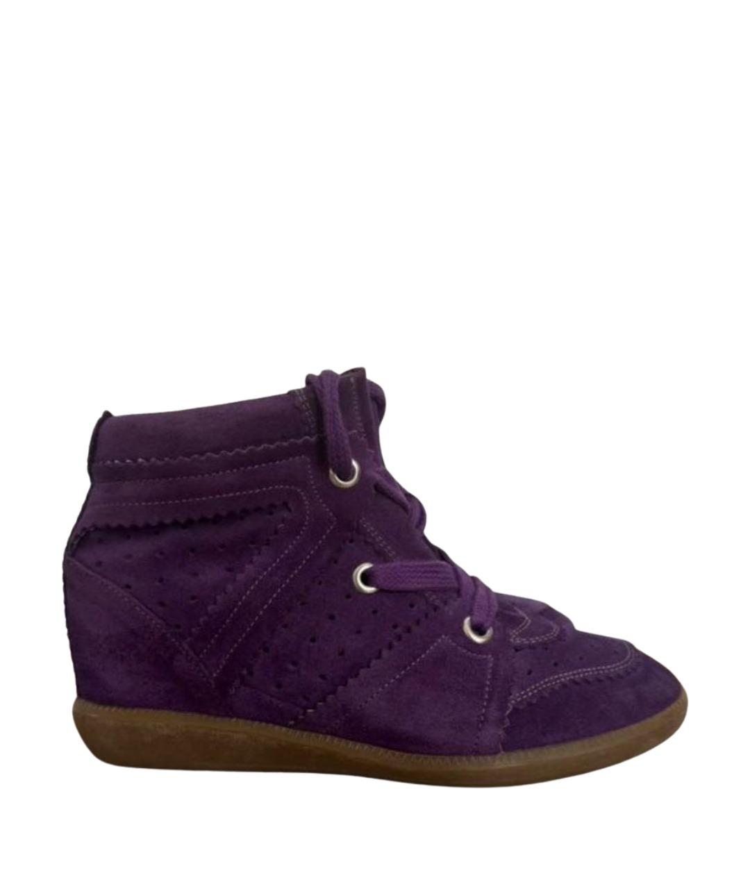 ISABEL MARANT Фиолетовые замшевые кеды, фото 7