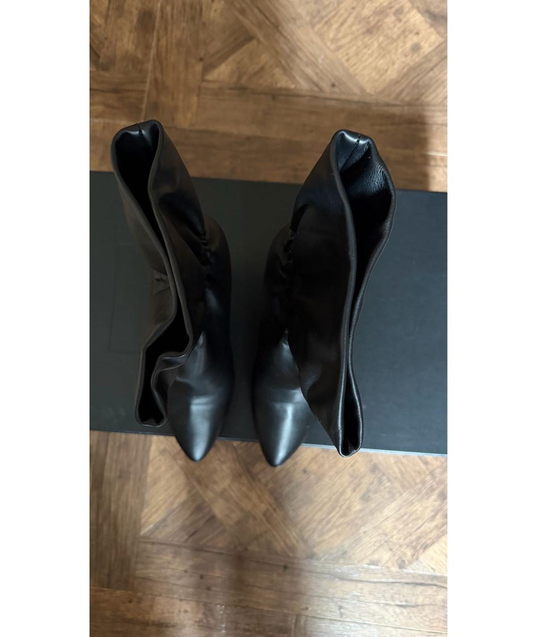 SAINT LAURENT Черные кожаные ботильоны, фото 3