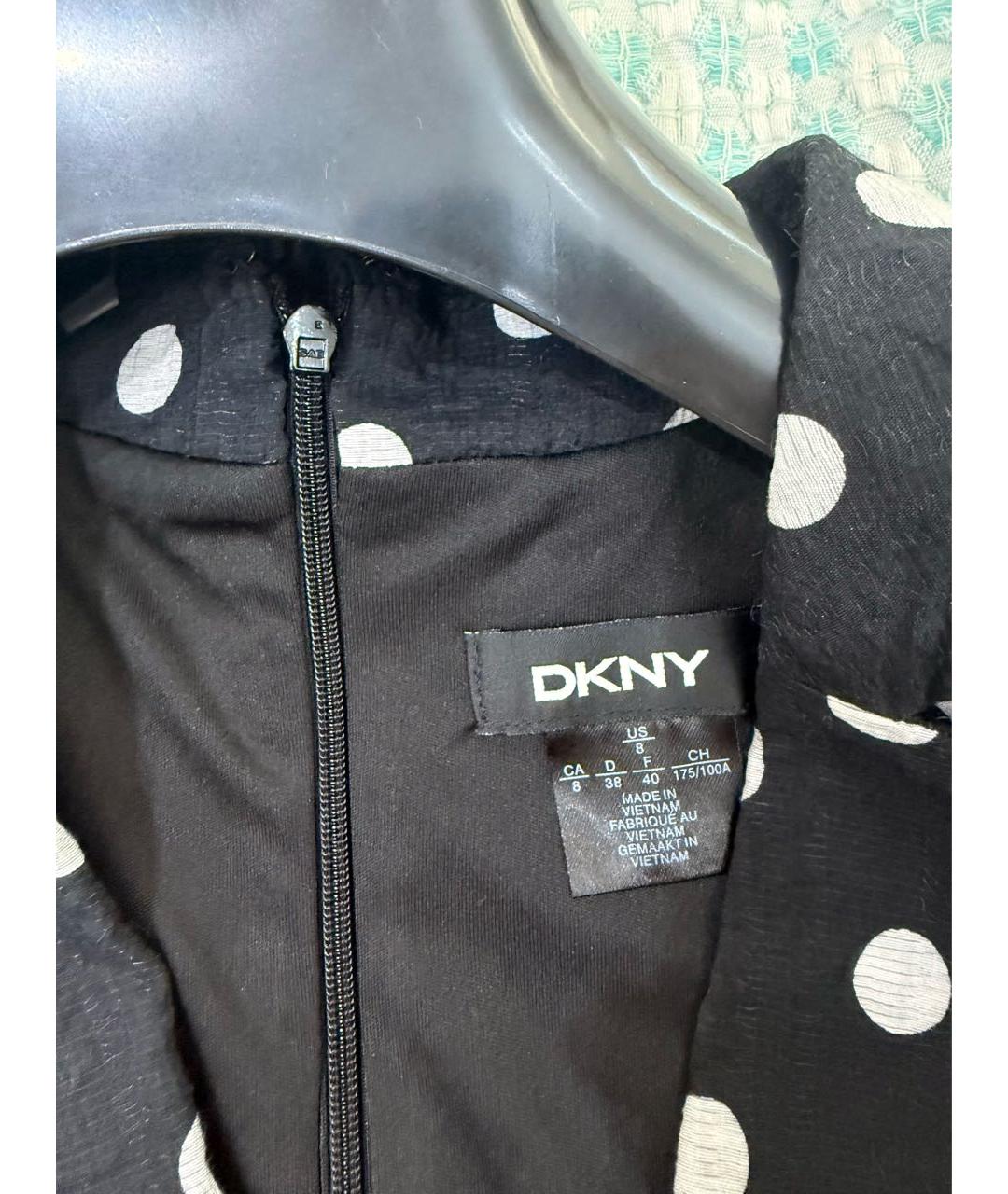 DKNY Черное вискозное повседневное платье, фото 3