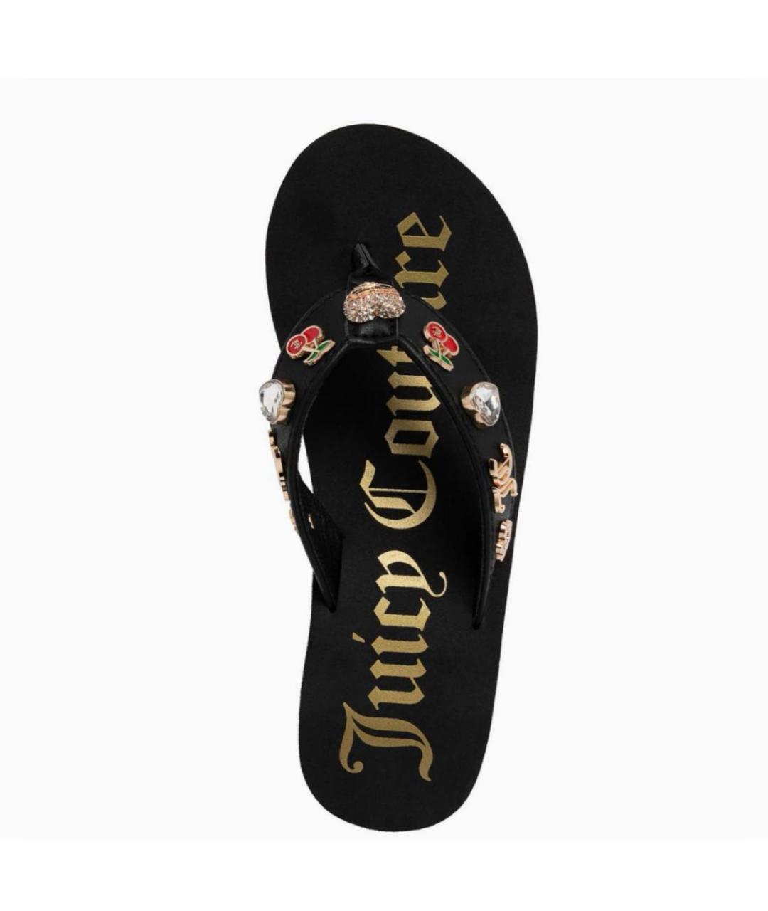 JUICY COUTURE Черные шлепанцы, фото 3
