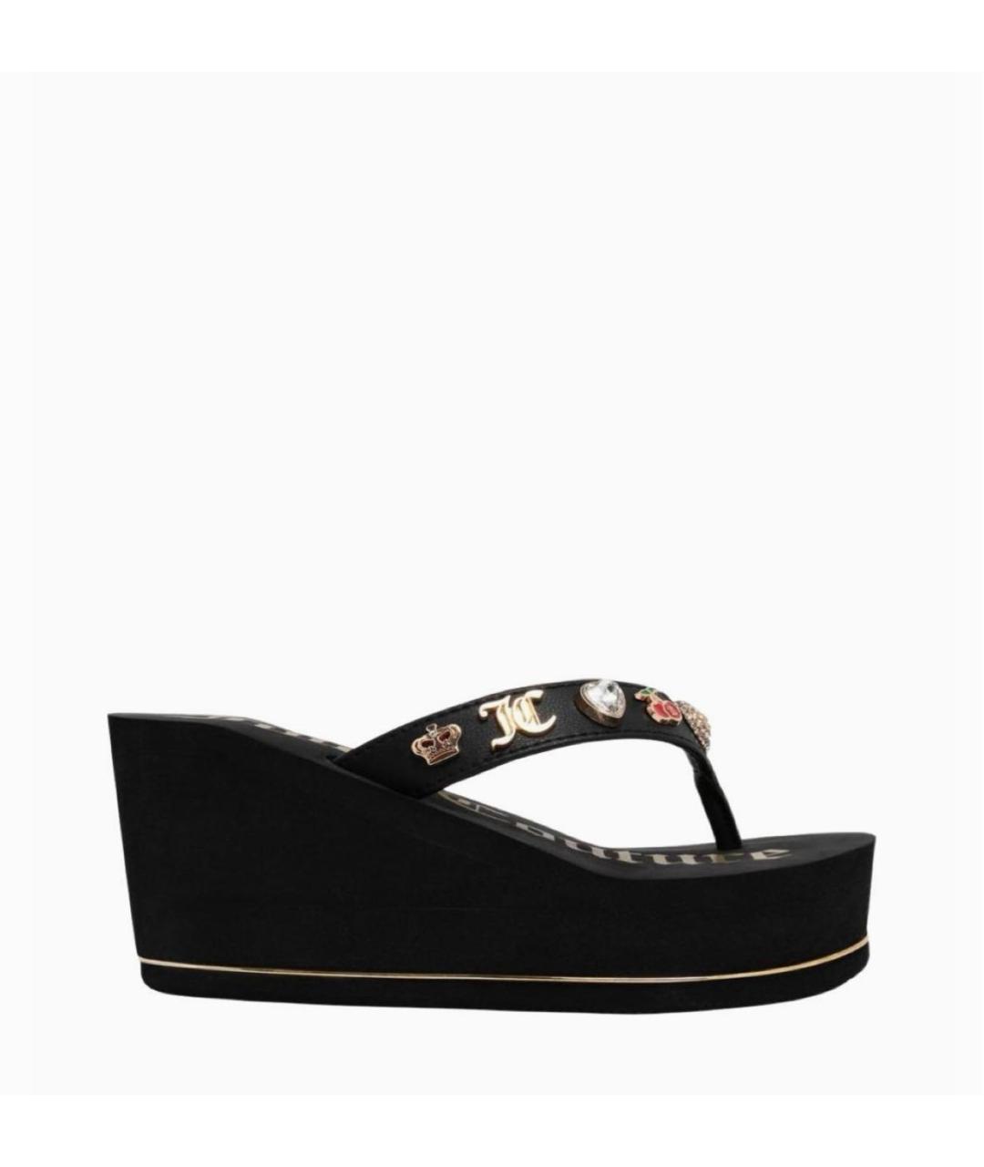 JUICY COUTURE Черные шлепанцы, фото 1