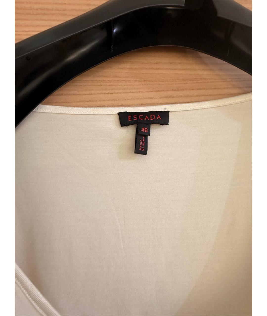 ESCADA Бежевая шелковая футболка, фото 3