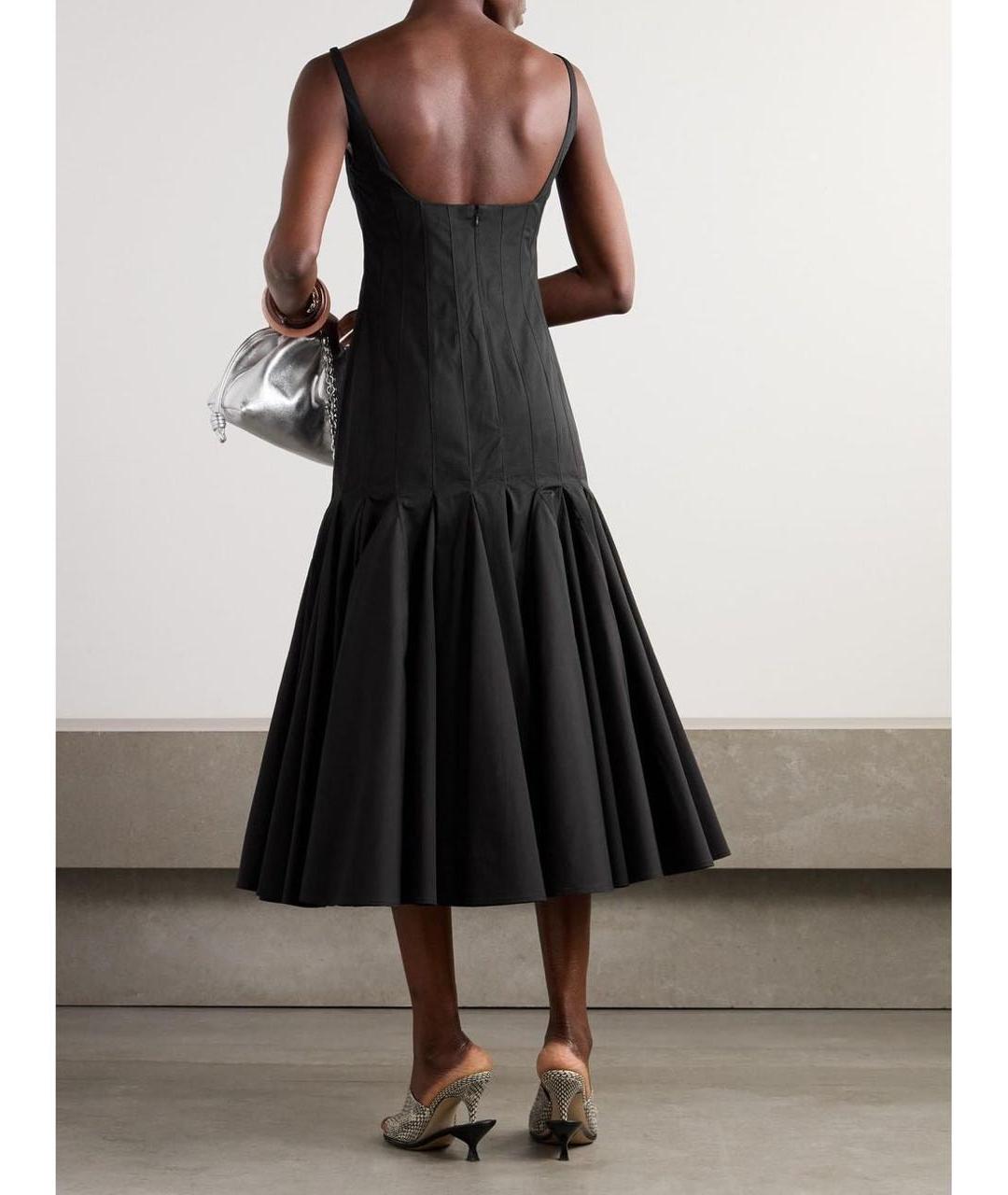 JACQUEMUS Черное хлопковое коктейльное платье, фото 2