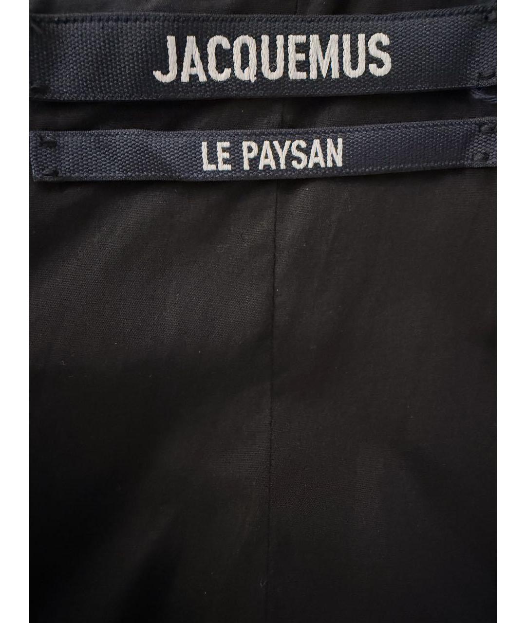 JACQUEMUS Черное хлопковое коктейльное платье, фото 3