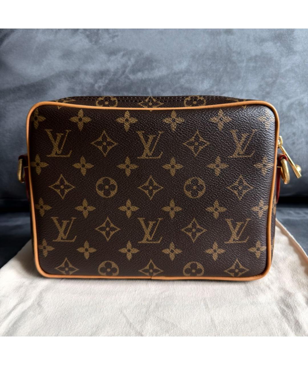 LOUIS VUITTON Коричневая сумка на плечо из канвы, фото 3