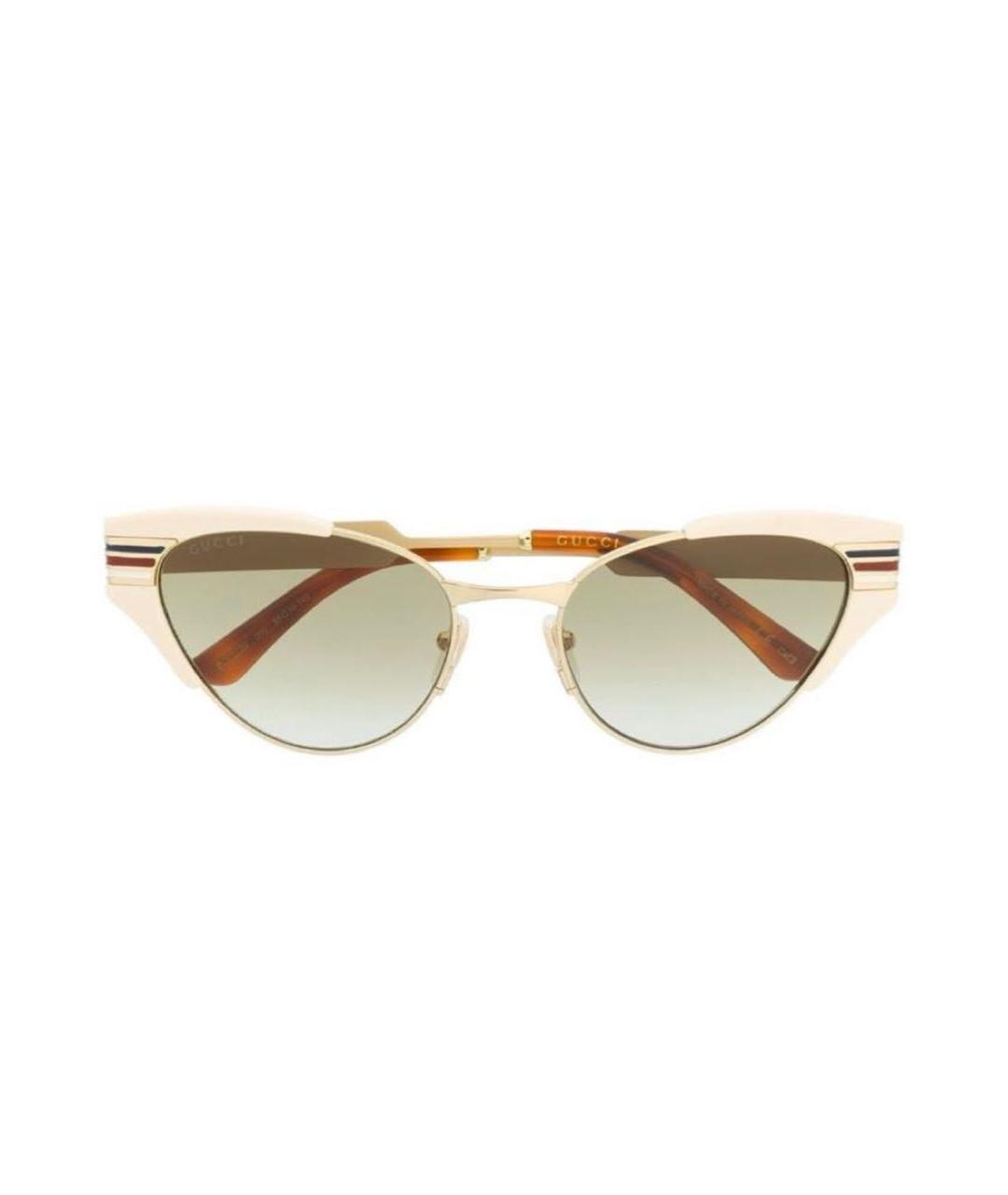 GUCCI Белые пластиковые солнцезащитные очки, фото 5