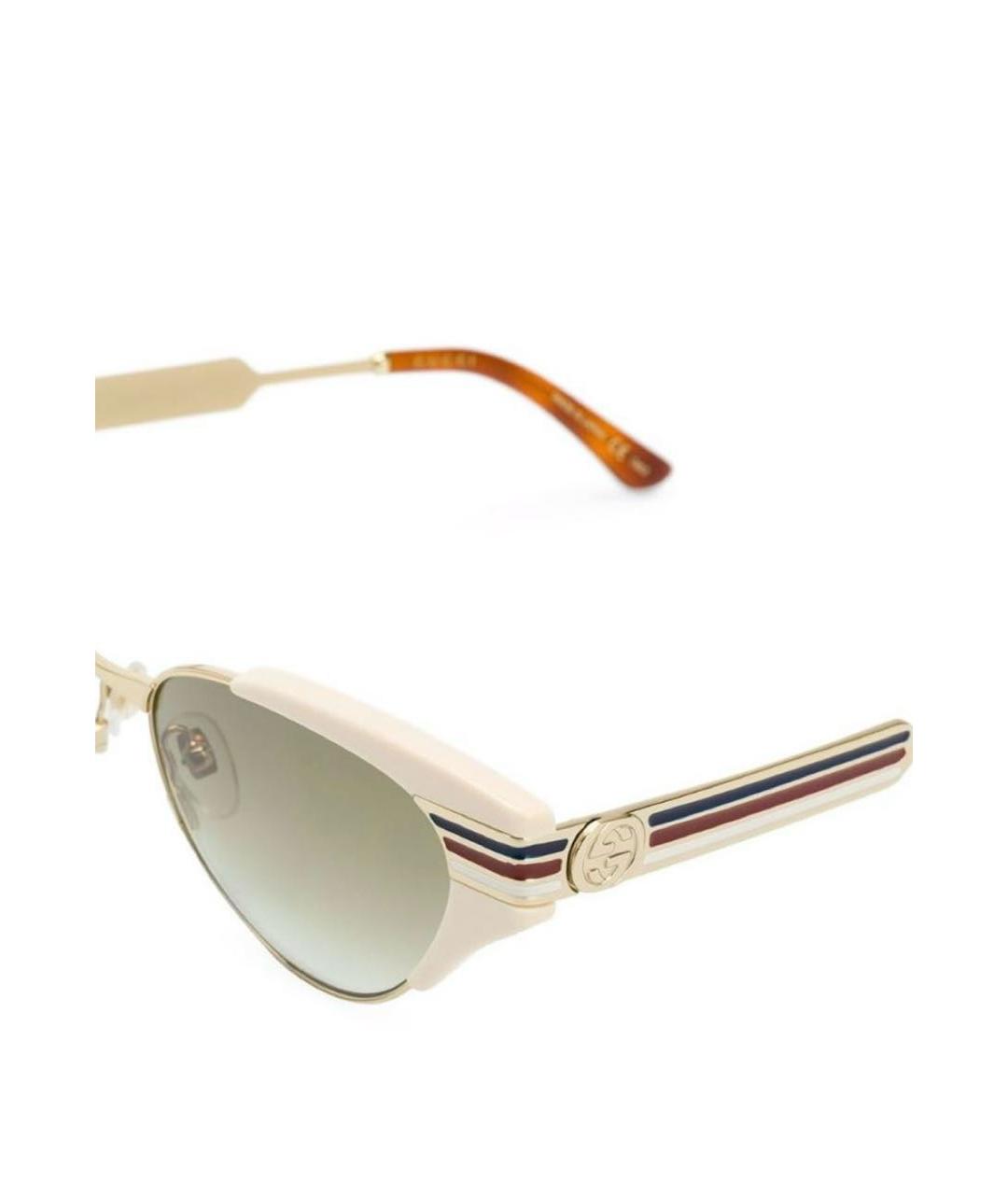 GUCCI Белые пластиковые солнцезащитные очки, фото 3