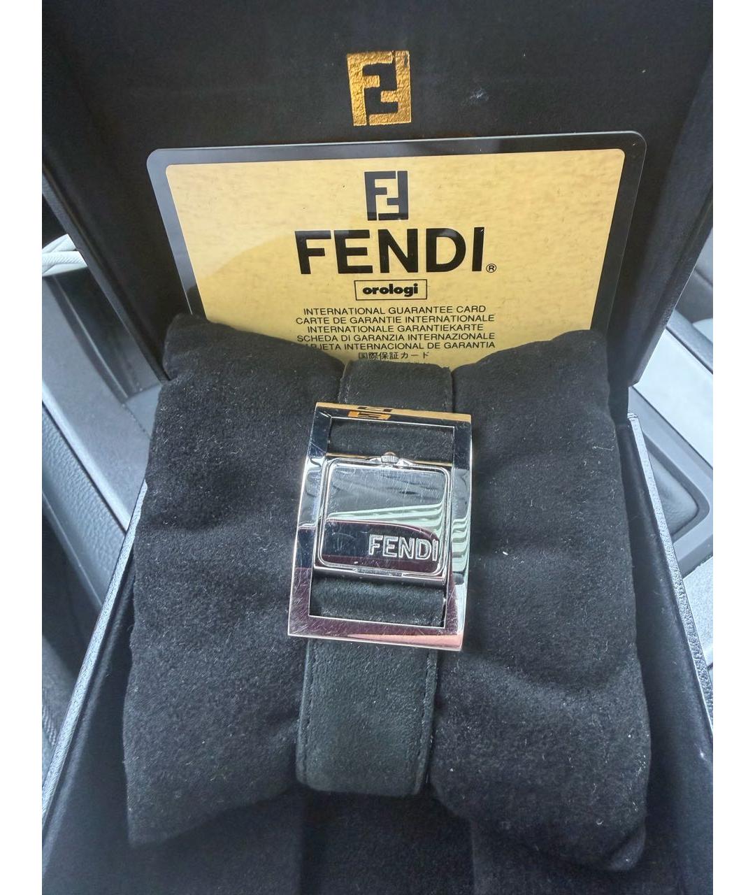 FENDI Серебряные металлические часы, фото 5