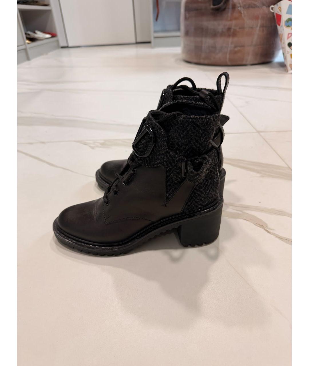 VALENTINO Черные кожаные ботинки, фото 5