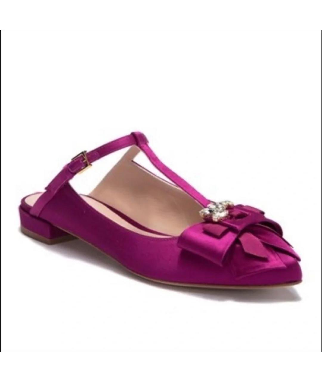 STUART WEITZMAN Фуксия текстильные мюли, фото 2