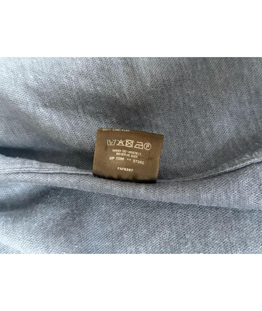 LORO PIANA Синяя льняная кэжуал рубашка, фото 7