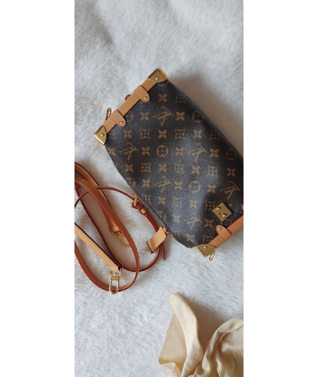 LOUIS VUITTON Коричневая кожаная сумка через плечо, фото 2