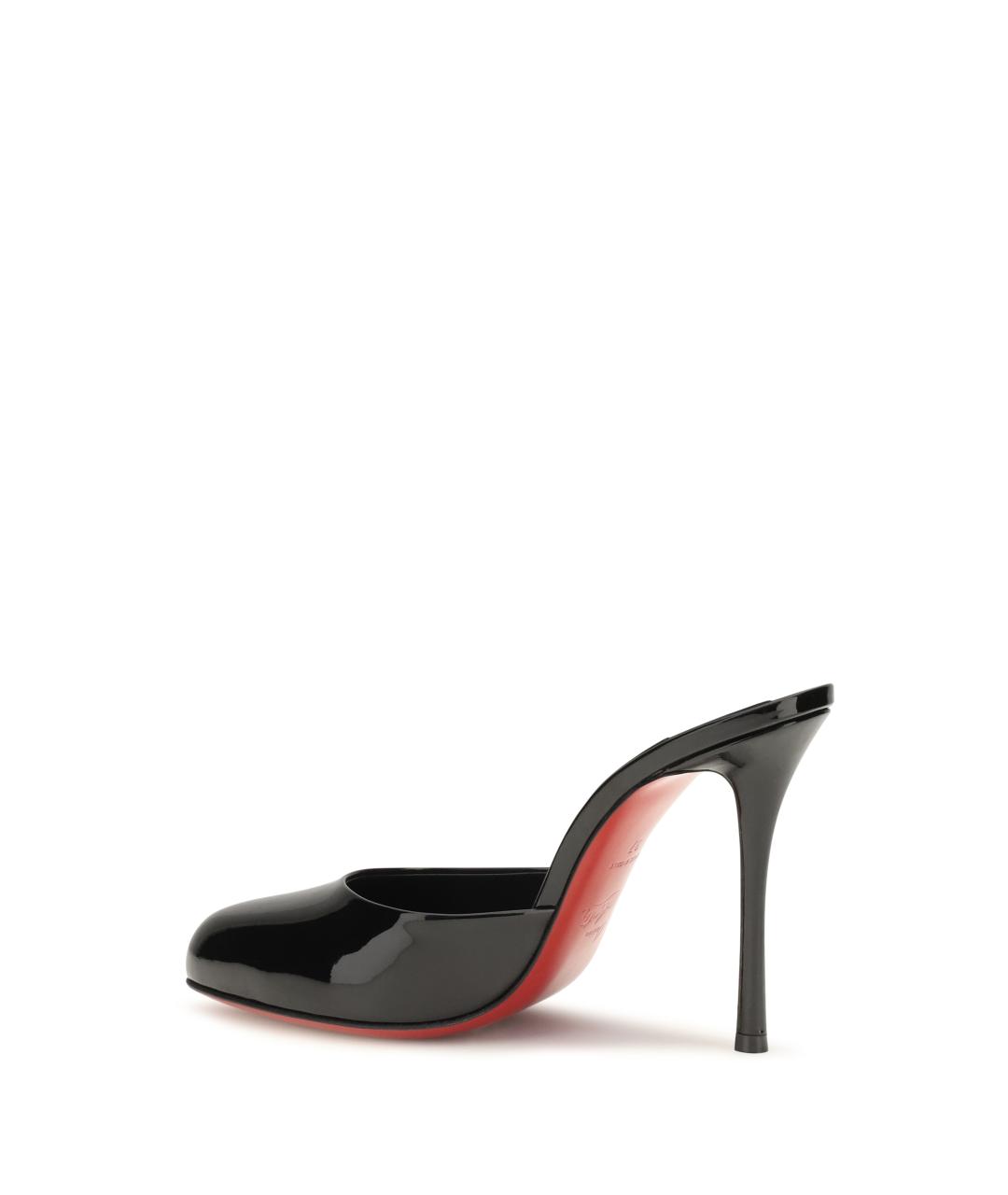 CHRISTIAN LOUBOUTIN Черные кожаные туфли, фото 3
