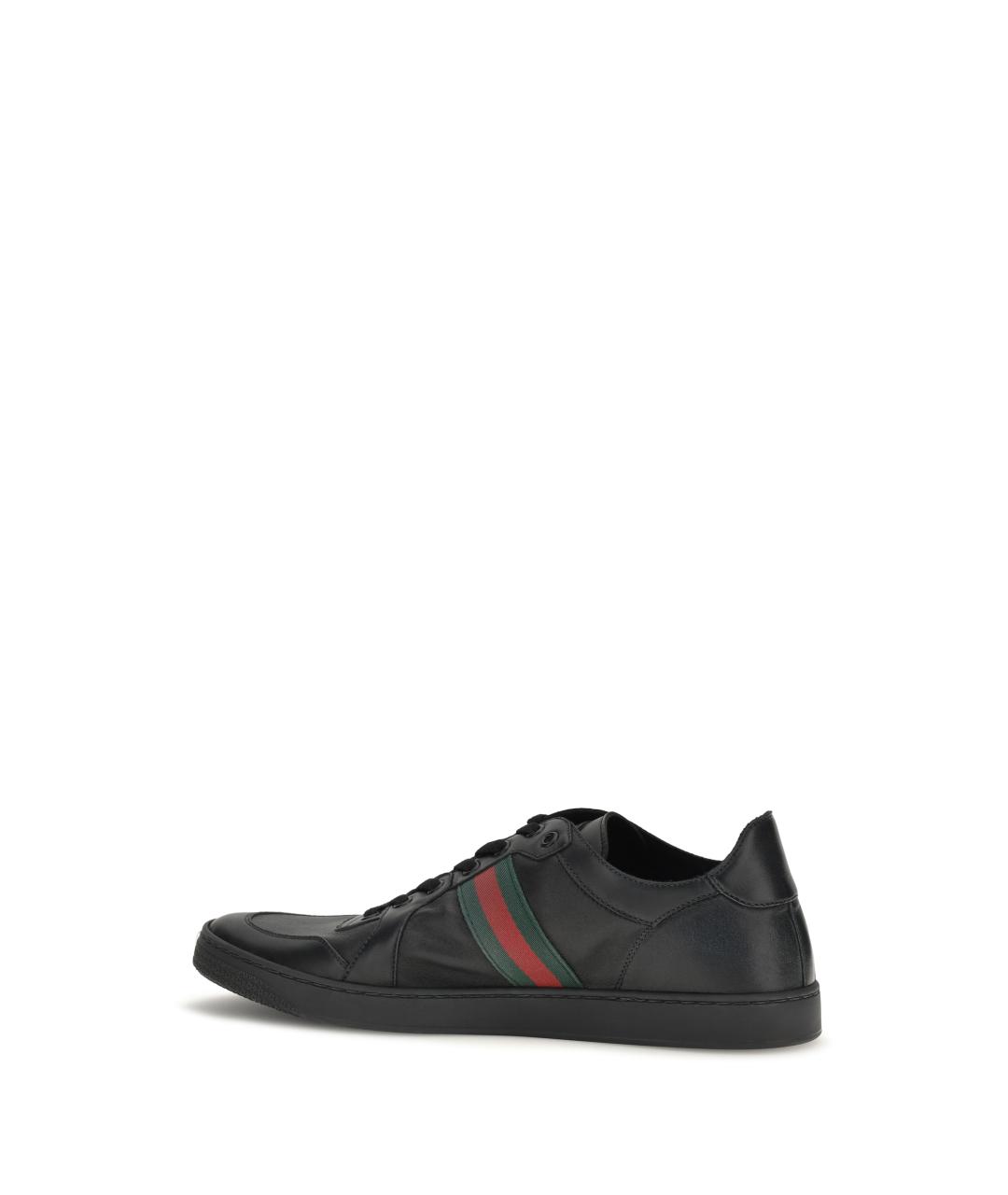 GUCCI Черные текстильные низкие кроссовки / кеды, фото 3