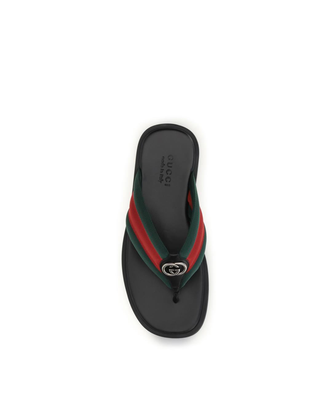 GUCCI Мульти текстильные шлепанцы, фото 4
