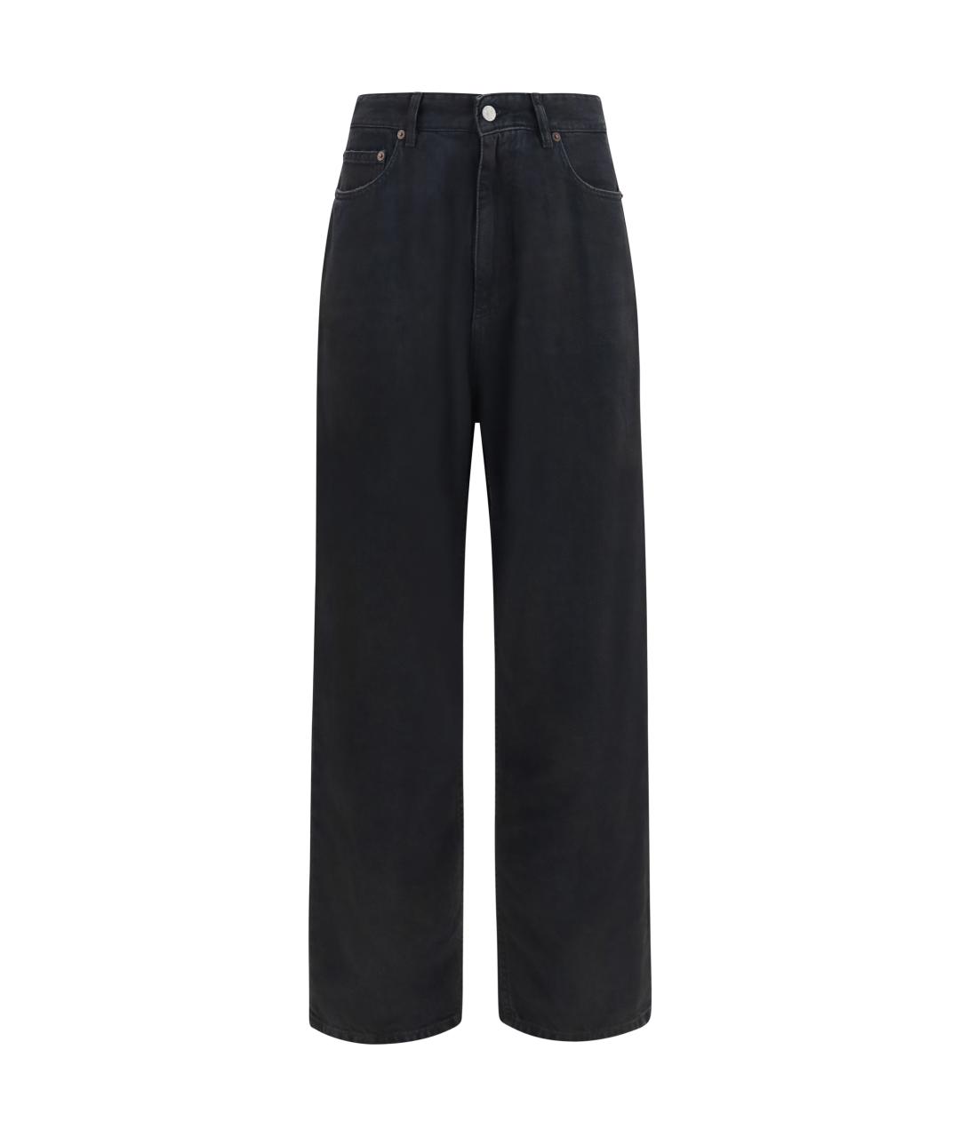 MM6 MAISON MARGIELA Черные хлопковые прямые джинсы, фото 1