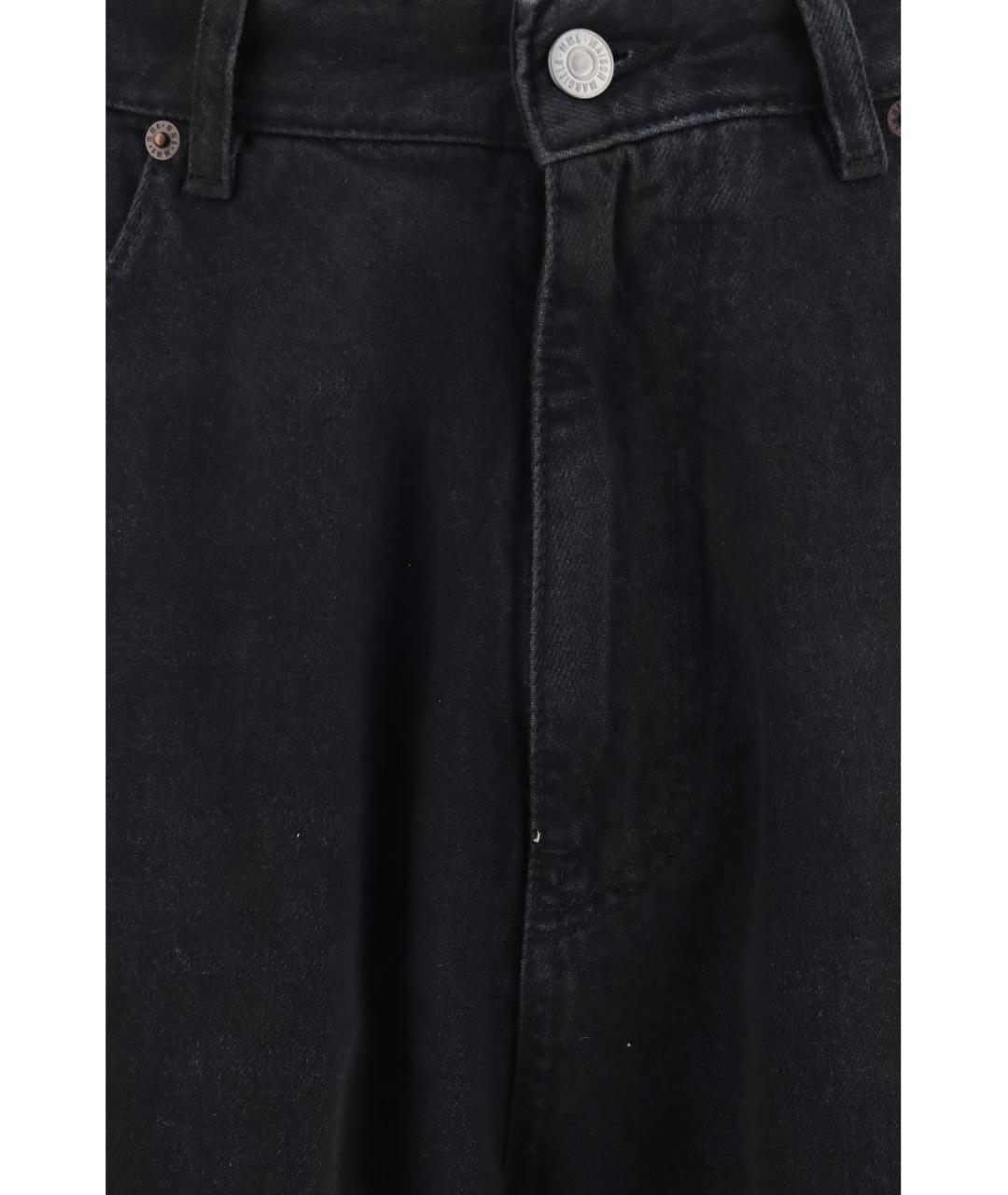 MM6 MAISON MARGIELA Черные хлопковые прямые джинсы, фото 3