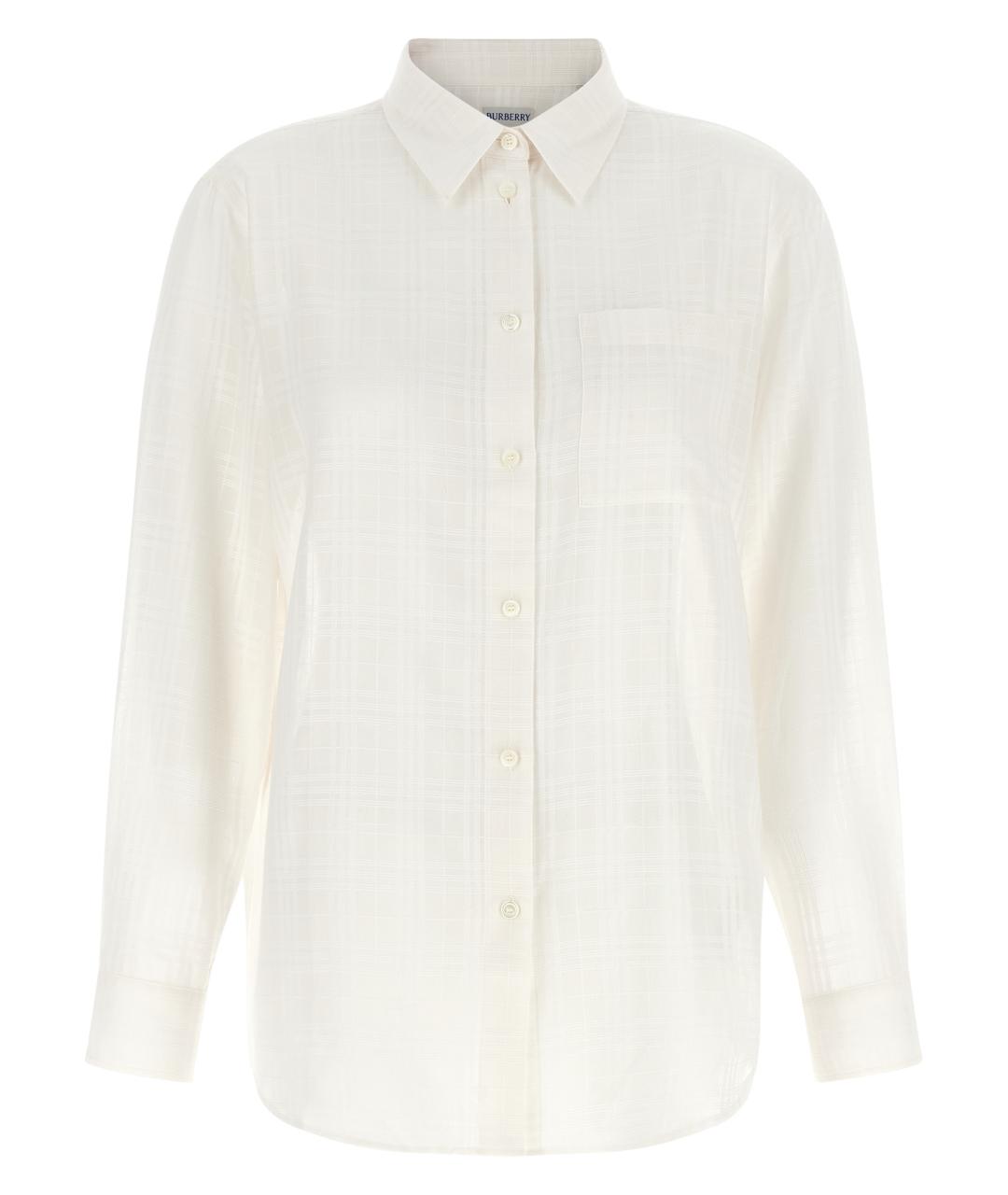 BURBERRY Белая хлопковая рубашка, фото 1