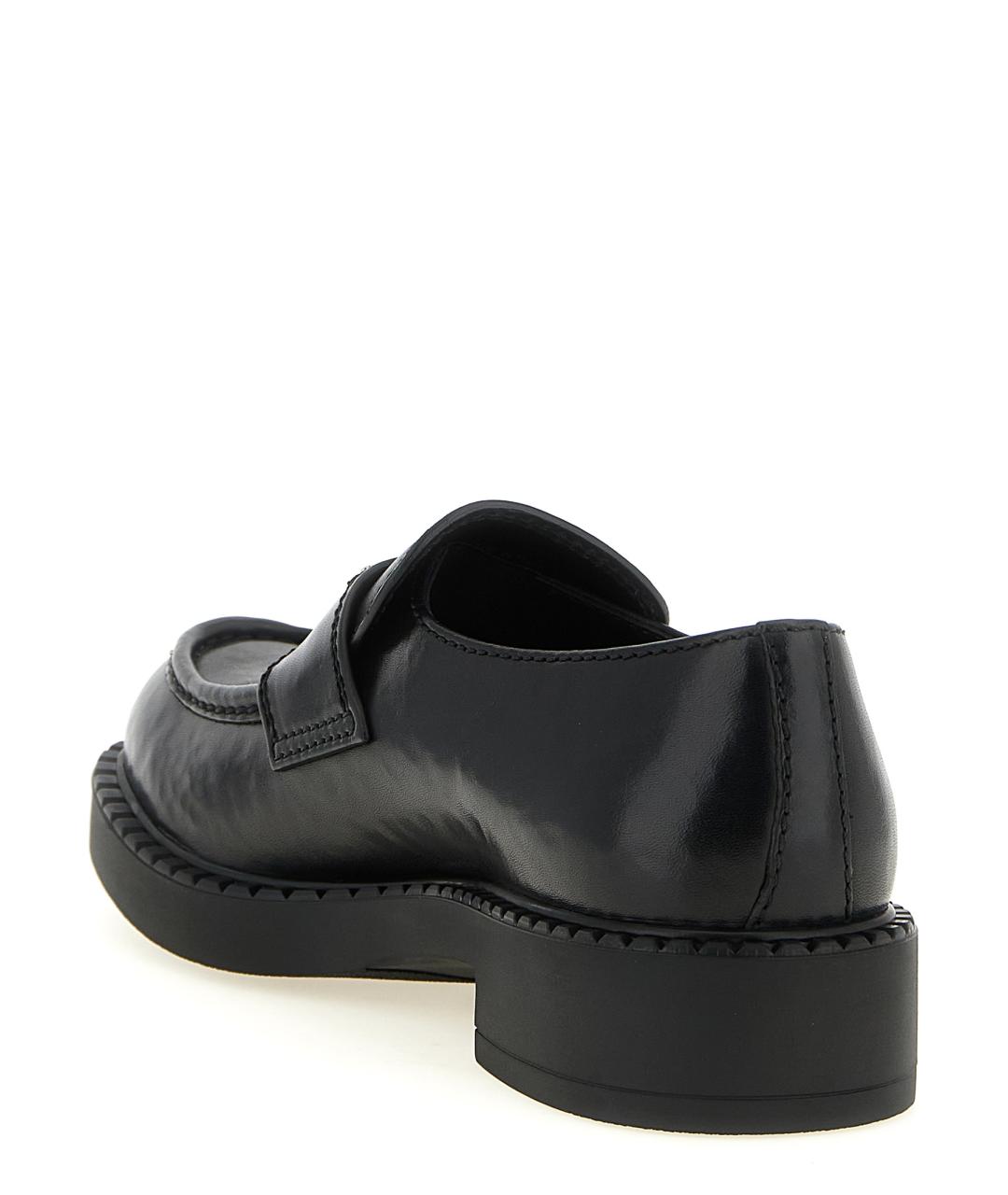 PRADA Черные кожаные лоферы, фото 3