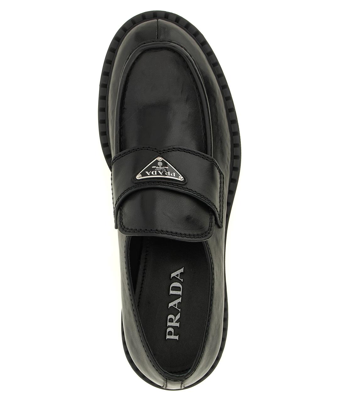 PRADA Черные кожаные лоферы, фото 4