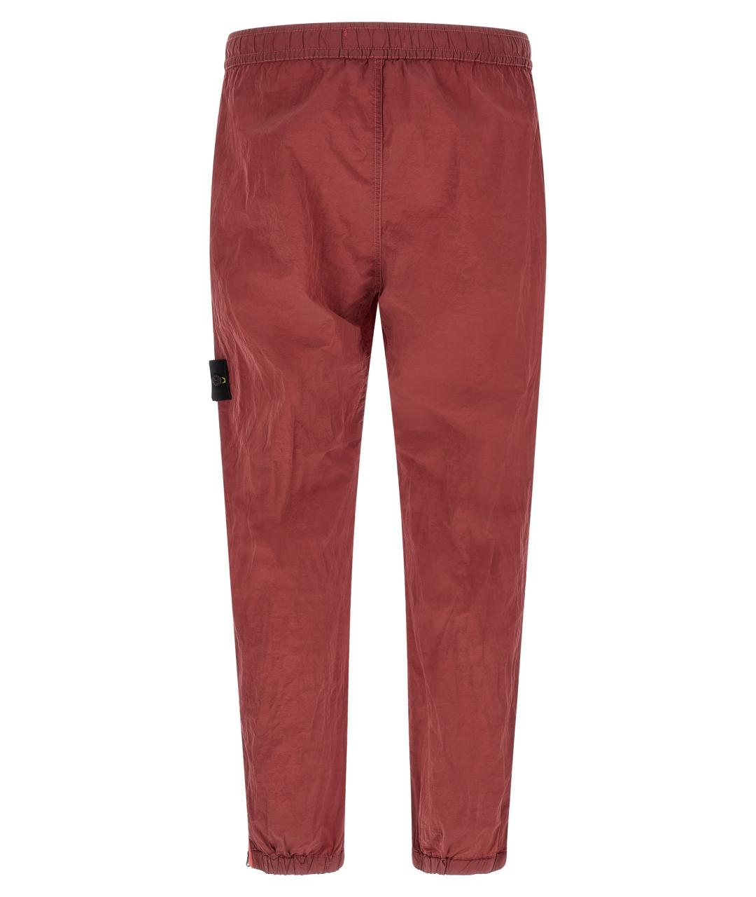 STONE ISLAND Красные нейлоновые повседневные брюки, фото 2