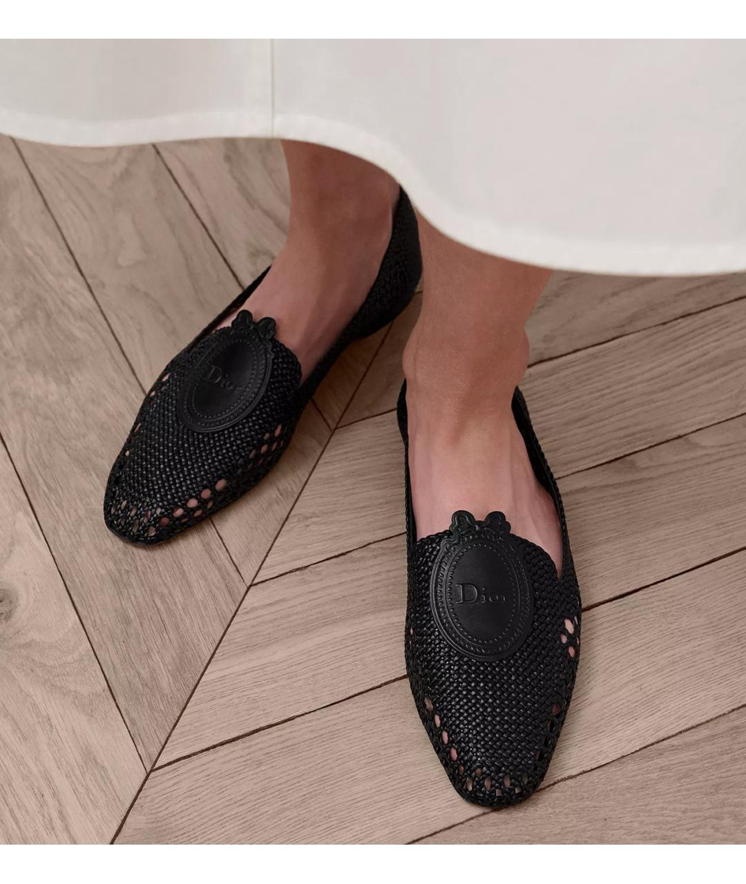 CHRISTIAN DIOR Черные кожаные лоферы, фото 4