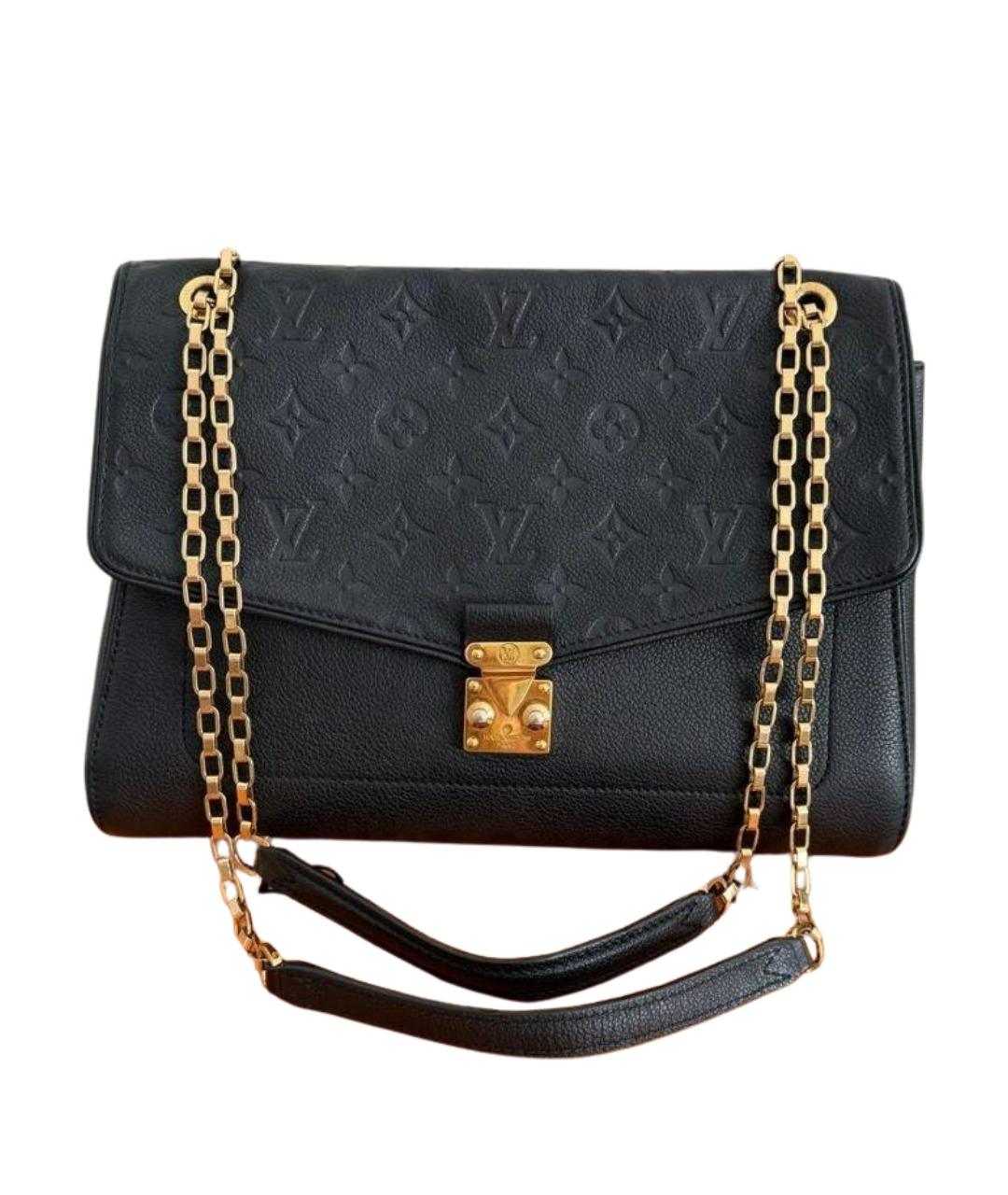 LOUIS VUITTON Черная кожаная сумка через плечо, фото 1