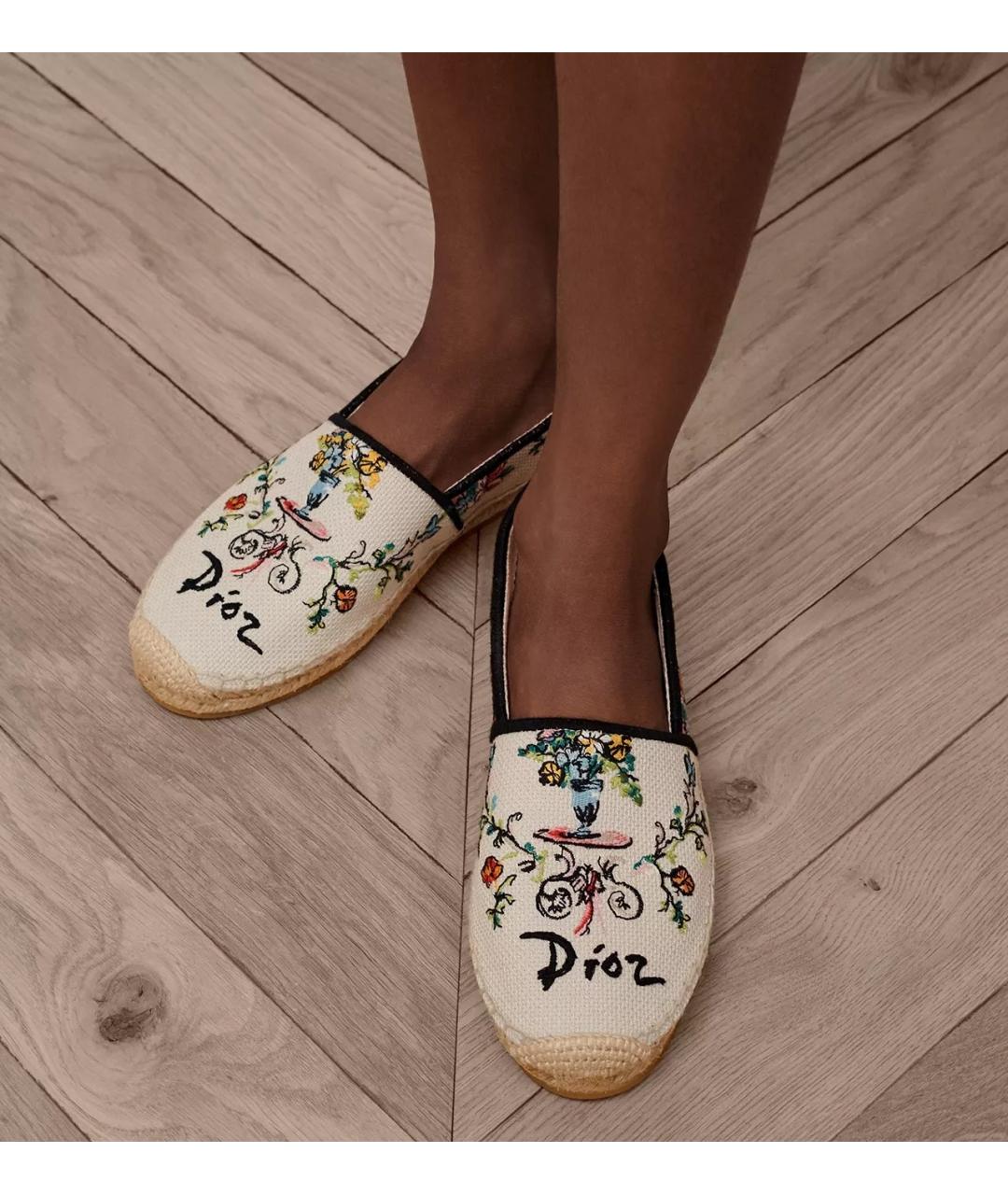 CHRISTIAN DIOR Мульти текстильные эспадрильи, фото 4