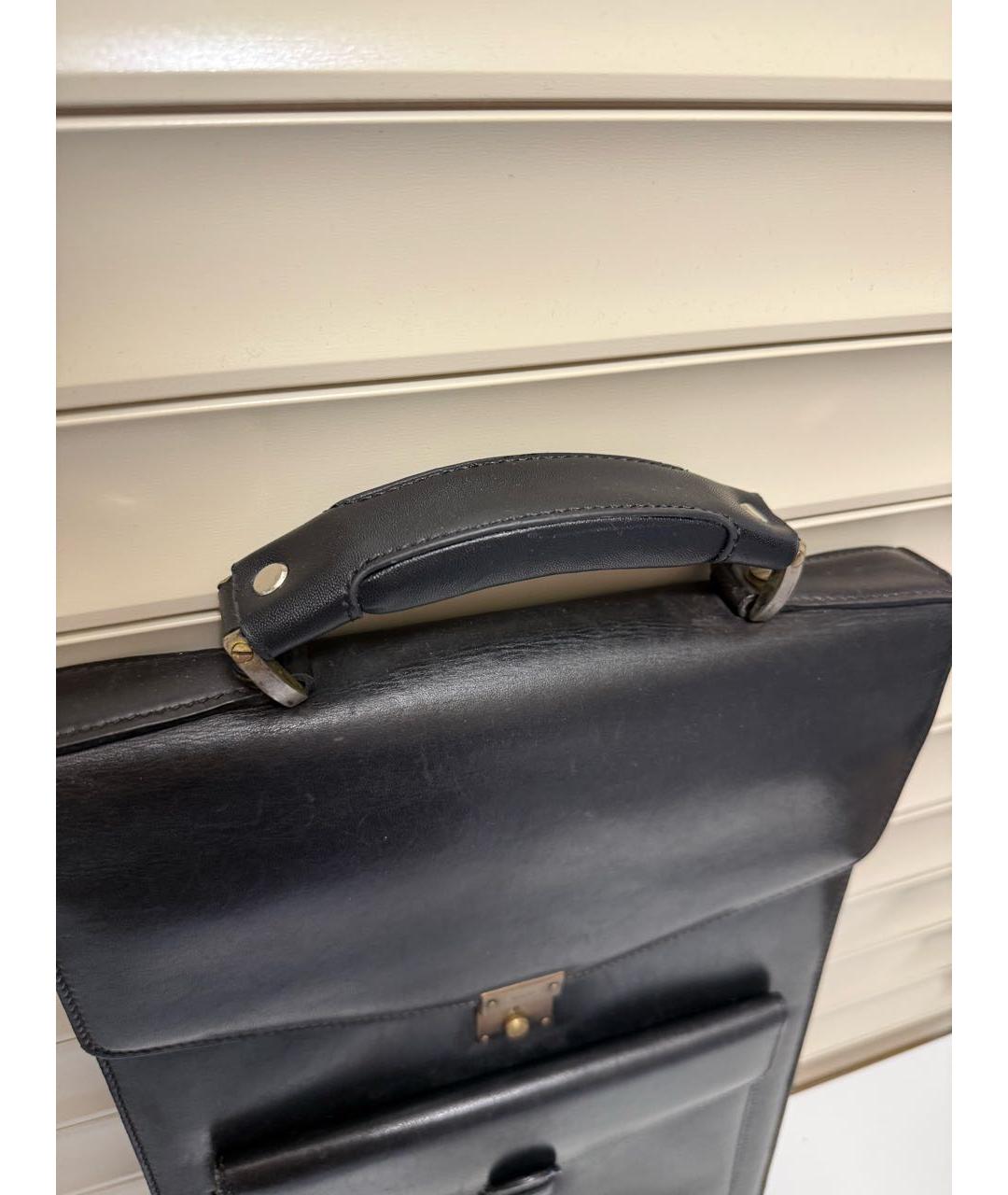 GUCCI Черный кожаный портфель, фото 3