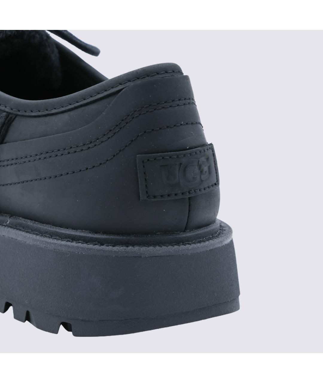 UGG Черные кожаные низкие ботинки, фото 4