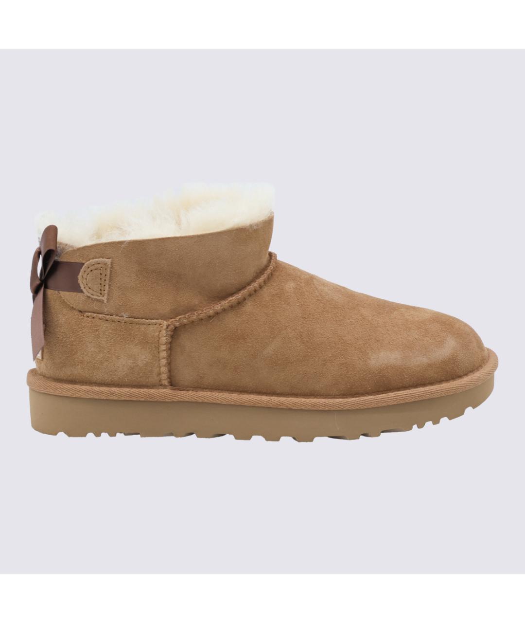 UGG Бежевые замшевые полусапоги, фото 5