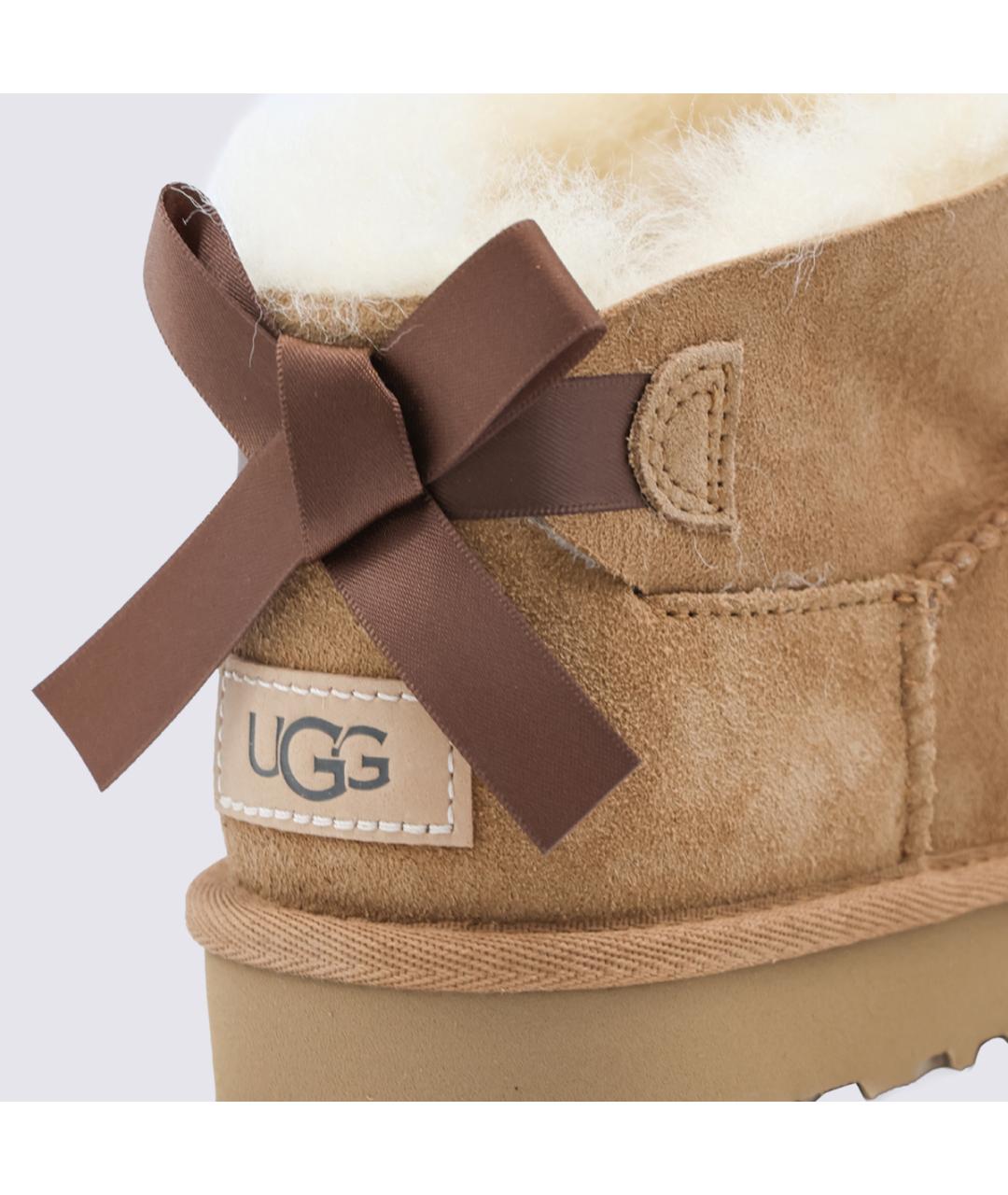 UGG Бежевые замшевые полусапоги, фото 4
